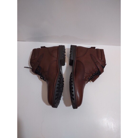 Nautica Mens 9M Brown Leather Boots Strap Buckle Tie Ankle Chukka main image 9